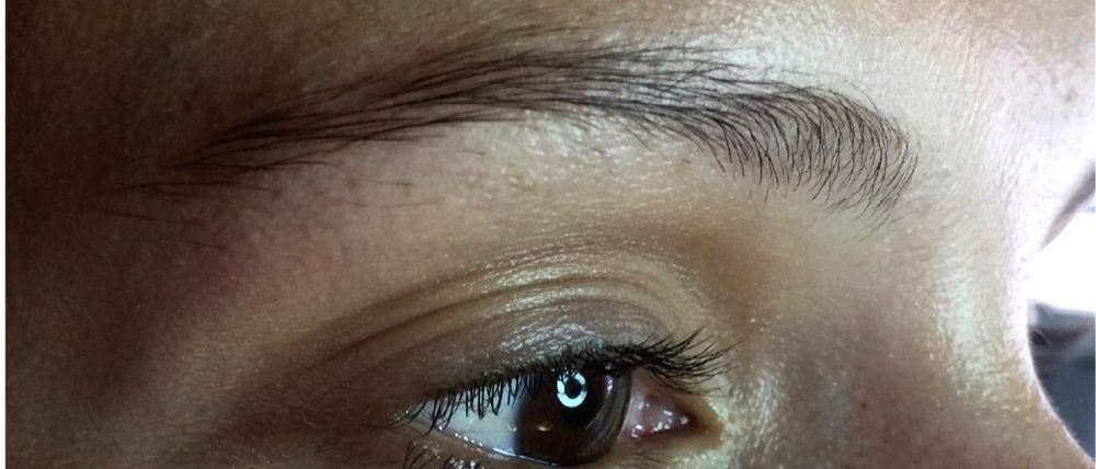 Brows and lashes before treatment